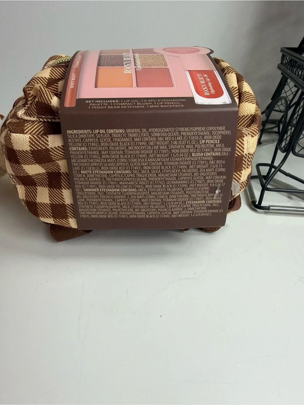 Mini backpack plaid Glam Pack Makeup Kit